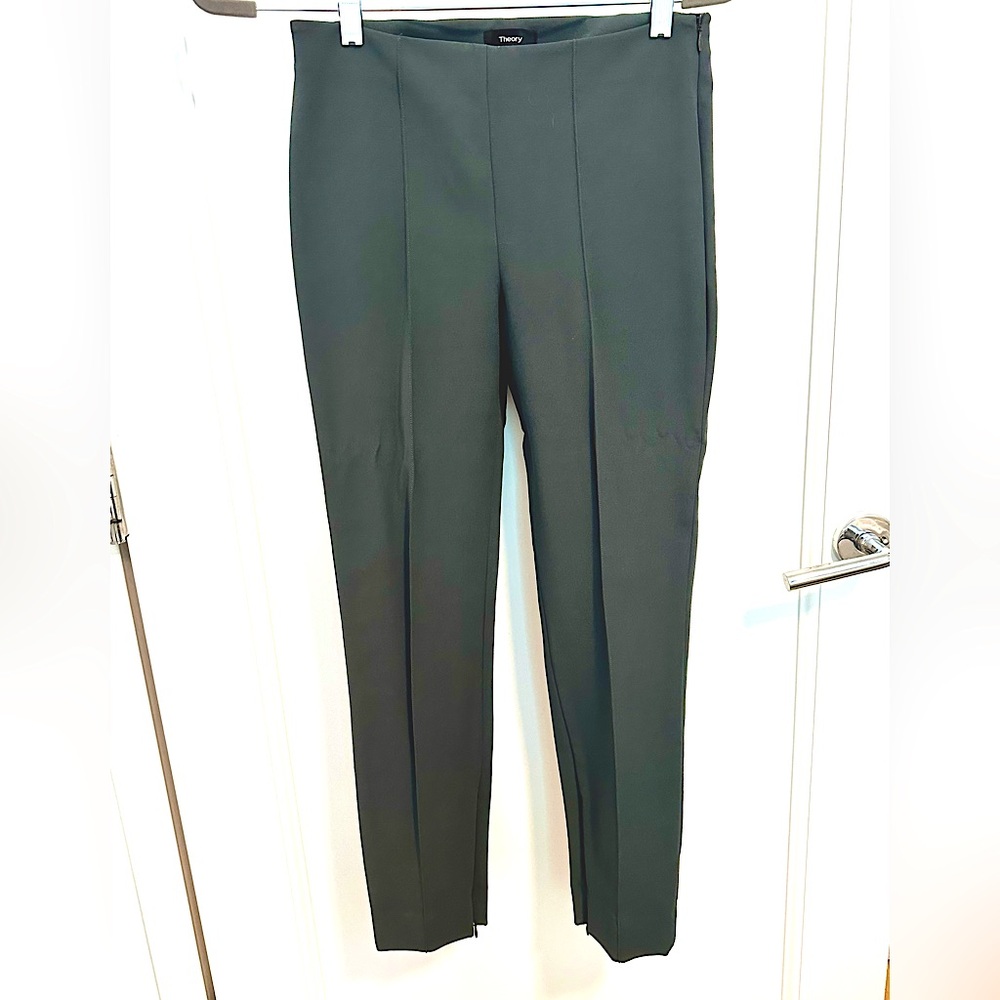 Teal Tapered Theory Pants